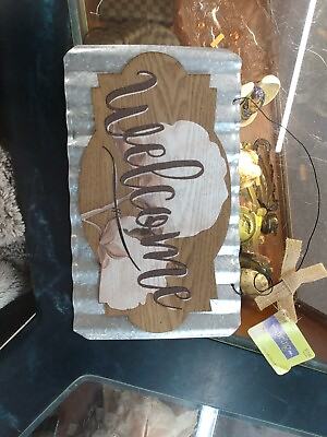 #ad #ad quot;Welcomequot; Hobby Lobby metal wall decor $8.00