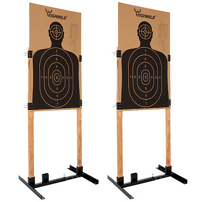 #ad Adjustable Target Stand for Paper Silhouette Shooting Targets H Shape 2 Pack $49.99