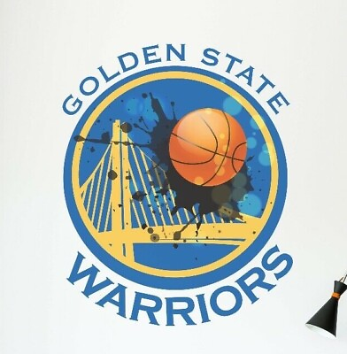 Golden State Warriors Wall Sticker Basketball Fan Design Home NBA Decor 3677 $16.00