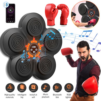 #ad #ad 2024 Smart Music Boxing Machine Bluetooth Wall Target Training Exercise Gloves $50.99
