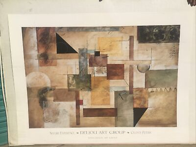 #ad Large Abstract Modern Print 47”x35” NEVER FRAMED New Condition $129.00