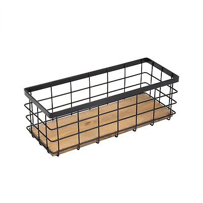 #ad Farmhouse Small Metal Wire Storage Basket Bin Rustic Home Storage Organizer ... $27.42