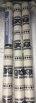 #ad Vintage Sunworthy Wallpaper Double Roll Paisley amp; Stripes NEW SEALED #3167707 $30.00