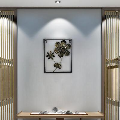 #ad Floral Wall Sculpture Hanging Accents Bathroom Flower Metal Wall Art Decor $18.90