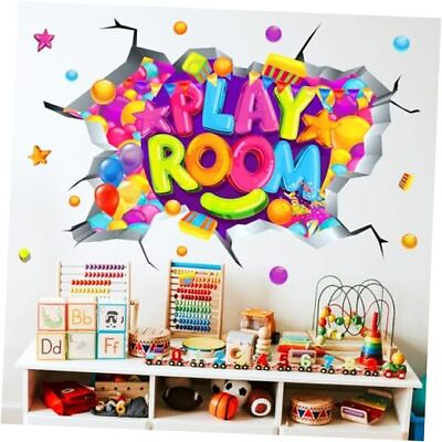 #ad Playroom Wall Decals Kids Wall Decor Stickers Inspirational Wall Colorful $28.75