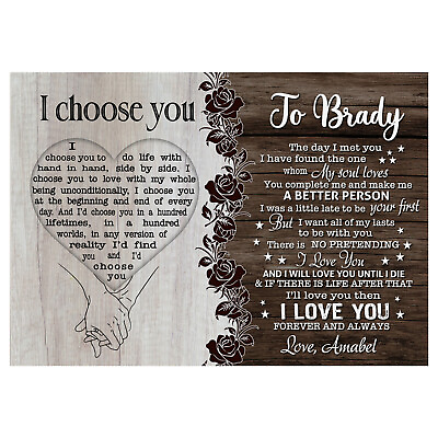 #ad Personalized Gifts I Choose You Canvas Custom Wall Decor Dating Wedding $15.95