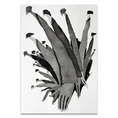 #ad Home Decor Black White Abstract Character Poster Canvas Painting Art Wall Living $14.99