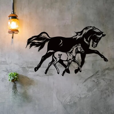 #ad Metal Horse Decor Ranch Decor Metal Wall Art Wall Hangings Farmhouse Decor $113.99