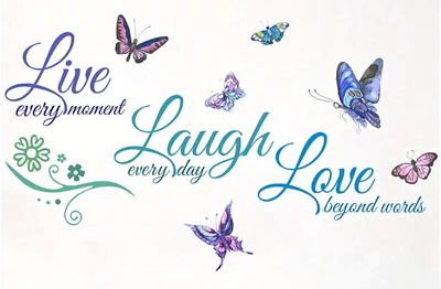 #ad quot;Live Laugh Lovequot; Wall Decal 15quot; x 25.5quot; Live Every Moment Every Day $5.59
