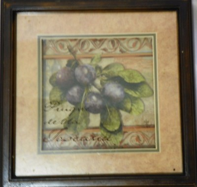 #ad Wall Home Decor Grapes Wine Plaque Wall Hangers Kitchens Cafe 8 x 8 $3.59
