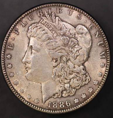 #ad #ad 1886 Morgan Silver Dollar Fresh from an original collection LOT AA 7849 $62.29
