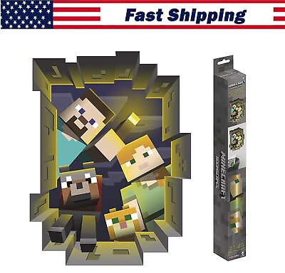 #ad Minecraft Cartoon Wall Stickers Game Posters wall Art kids Room Decor 3D Decal $25.82