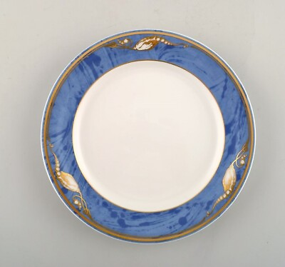 #ad Royal Copenhagen. quot;Magnoliaquot; plate. Six pieces in stock. Late 20th C $150.00