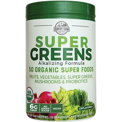 #ad #ad Country Farms Super Greens Unflavored 10.6 oz Pwdr $18.86