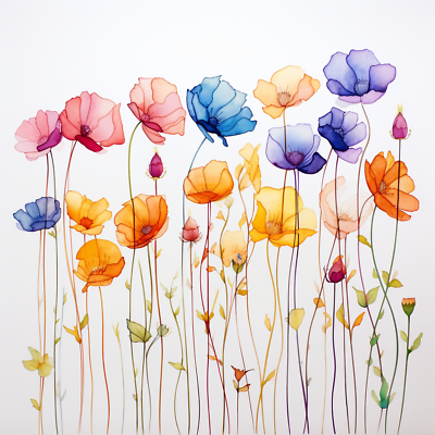 #ad Flowers Wall Art Home Decor Poster Print Art Wildflower Watercolor $14.49