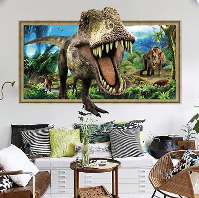 #ad #ad NEW 3D dinosaur T rex Removable Wall Stickers Decal Kids bed room Home Decor USA $8.81