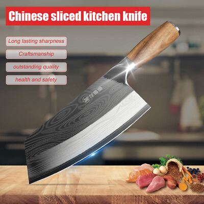 #ad Stainless Steel Kitchen Knife Set Japanese Damascus Chef Knives Slicing Cleaver $12.29