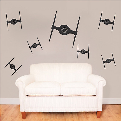 #ad #ad Tie Fighter Bedroom Kit Decals Star Wars Wall Decals Empire Wall Stickers g93 $29.95