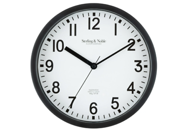 #ad 8.78quot; Analog Wall Clock Large Modern Home Office Mirror Surface Decor Black New $7.14