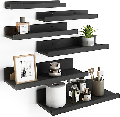#ad Floating Shelves 6 Sets of Wall Mounted Shelves for Home Decor Modern Picture $35.99