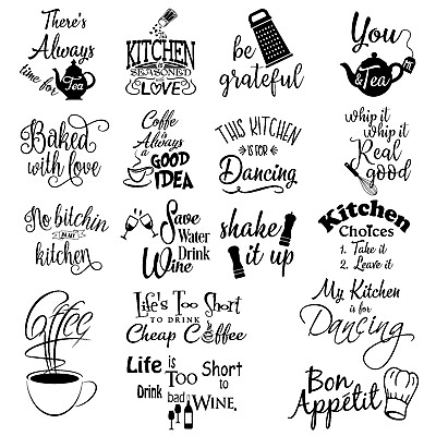 #ad Wall art stickers for kitchen removable Home decor quality DIY decal quotes 158 GBP 10.99