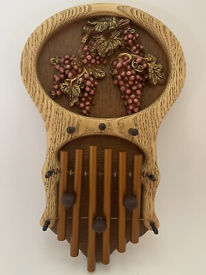 Awesome DEER CREEK DESIGNS Wooden Wind Chimes With String And Balls Grape Decor $19.89