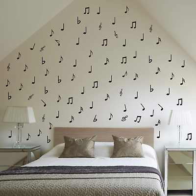 #ad Music Notes Wall Decals Vinyl Wall Stickers for Room Decor $16.65