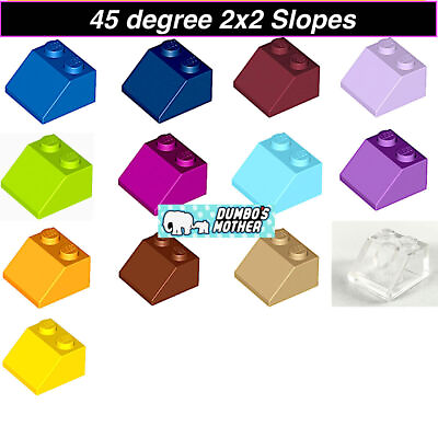 #ad LEGO Slope 45 2x2 Slopes Roof Wall Building Parts Friends Colors NEW UPIC X20 $2.45