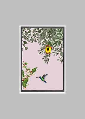 #ad Home Decor Bird Wall Art For Nursery And Kids Room With Hummingbird Birdhouse $5.99