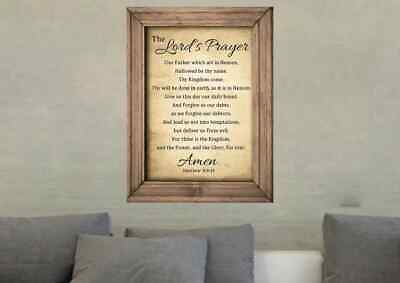 #ad The Lords Prayer Canvas Poster Wall Art Decoration Lord Poster Canvas $94.03