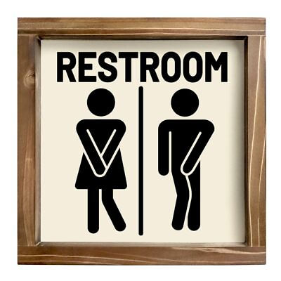 #ad #ad Bathroom Decor Rustic Wood Funny Bathroom Wall Decor Funny Bathroom Signs A... $18.86