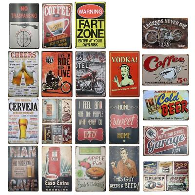 #ad Shabby Chic Metal Sign Garage Signs For Men Home decor for Sheet Cafe Bar Wall $11.45