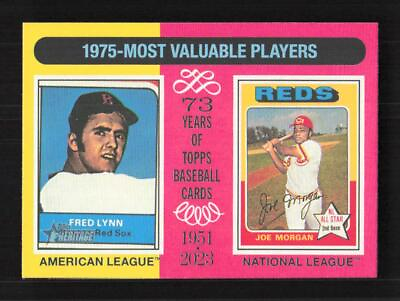 #ad #ad 1975 MVPs Fred Lynn Joe Morgan 2024 Topps Heritage Mini #194 $1.99