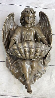 #ad Museum Quality Angel for Wall a Safe Place for your Keys Bronze Figurine Statue $124.50