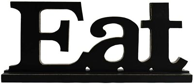 #ad Rustic Wood Eat Sign for Home Decor Decorative Wooden Cutout Word Decor Freesta $16.95