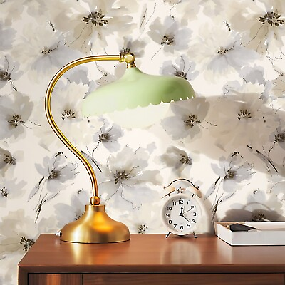 #ad Vintage Grey Wallpaper Home Decor 17.7quot;X118quot; Elegant Flower PVC Cabinet Sticker $18.99