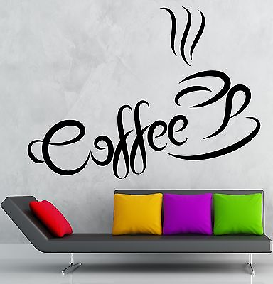 #ad Coffee Wall Stickers Kitchen Cafe Restaurant Vinyl Decal ig2427 $69.99