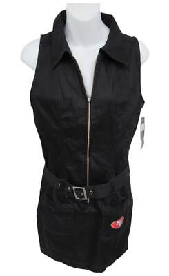 #ad New San Francisco 49ers Womens Sizes S M L Black Zipper Dress $13.59