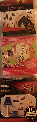 #ad DISNEY WALL Decals MINNIE CARS LION KING you choose $7.95