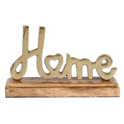 #ad #ad HOME SIGN Freestanding Metal Tabletop Signs With Solid Wood Base For Home Decor $29.03