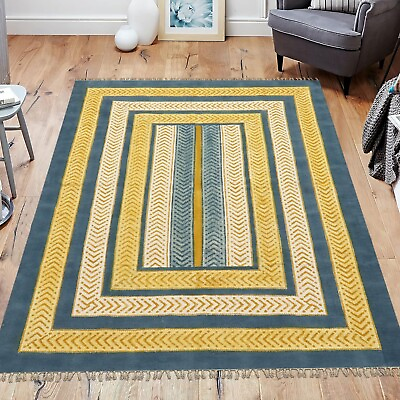 #ad Kitchen Blue Green Kilim Hand Woven Cotton Carpets Living Room Runner Area Rugs $328.50