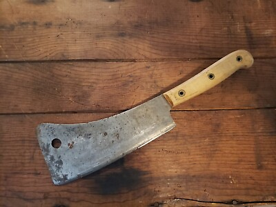 #ad Primitive Kitchen Knife Cleaver Heavy Farmhouse Antique $44.99