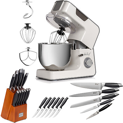 #ad Deco Chef 5.5 QT Kitchen Stand Mixer 8 Speed Bonus Deco Chef 12 Pc. Knife Set $140.98