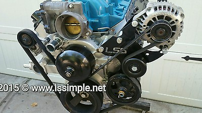 #ad LS engine swap accessory relocation Bracket Kit small metal pulley set up. $275.00