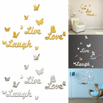 #ad #ad US Removable 3D Mirror Love Heart Decal Art Mural Wall Stickers Home DIY Decor $6.50