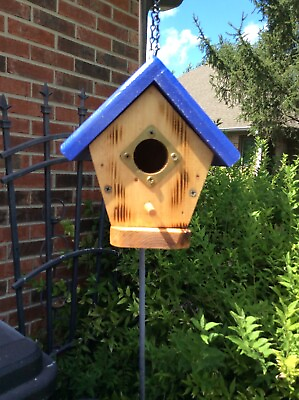 #ad #ad NEW DESIGN “Simply” Bird House ol’ Blue Outdoor Handmade. $19.95