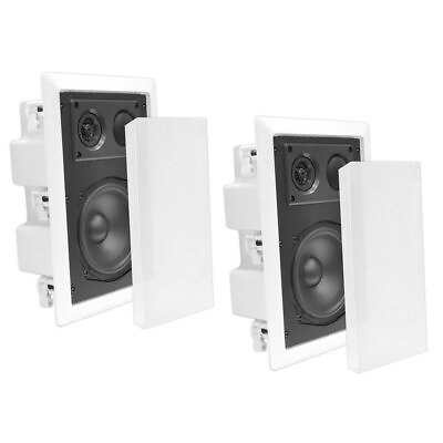 #ad Pyle PDIW87 8#x27;#x27; 2 Way In Wall Enclosed Speaker System w Directional Tweeter $105.99