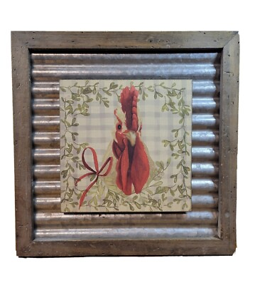 #ad ROOSTER COCK Hangable Home Decor Country Or Farmhouse Style Wall Art New $16.99