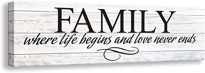 #ad Kas Home Inspirational Quotes Motto Canvas Wall ArtFamily Prints Signs Framed $23.83