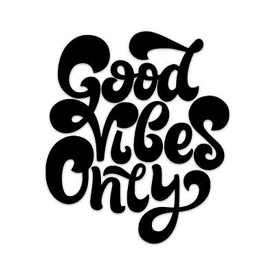 #ad Good Vibes Only Inspirational Wall Decals Bedroom Motivational Quote Sticker $16.97